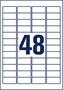 Label, universal, removeable, 45,7x21,2 mm, AVERY ZWECKFORM, 1440 label/pack